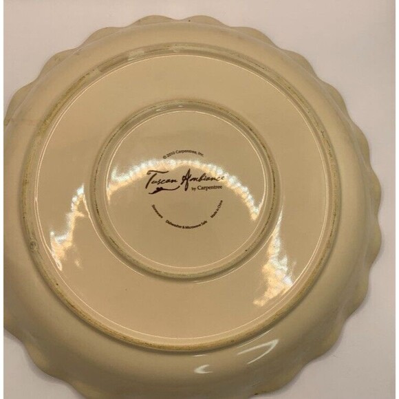 Tuscan Ambiance by Carpentree Pie Dish 2010 Stoneware 10.5 inches Beige - Picture 7 of 9